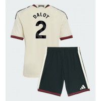 Manchester United Diogo Dalot #2 Kolmas Peliasu Lasten 2026-27 Lyhythihainen (+ Lyhyet housut)